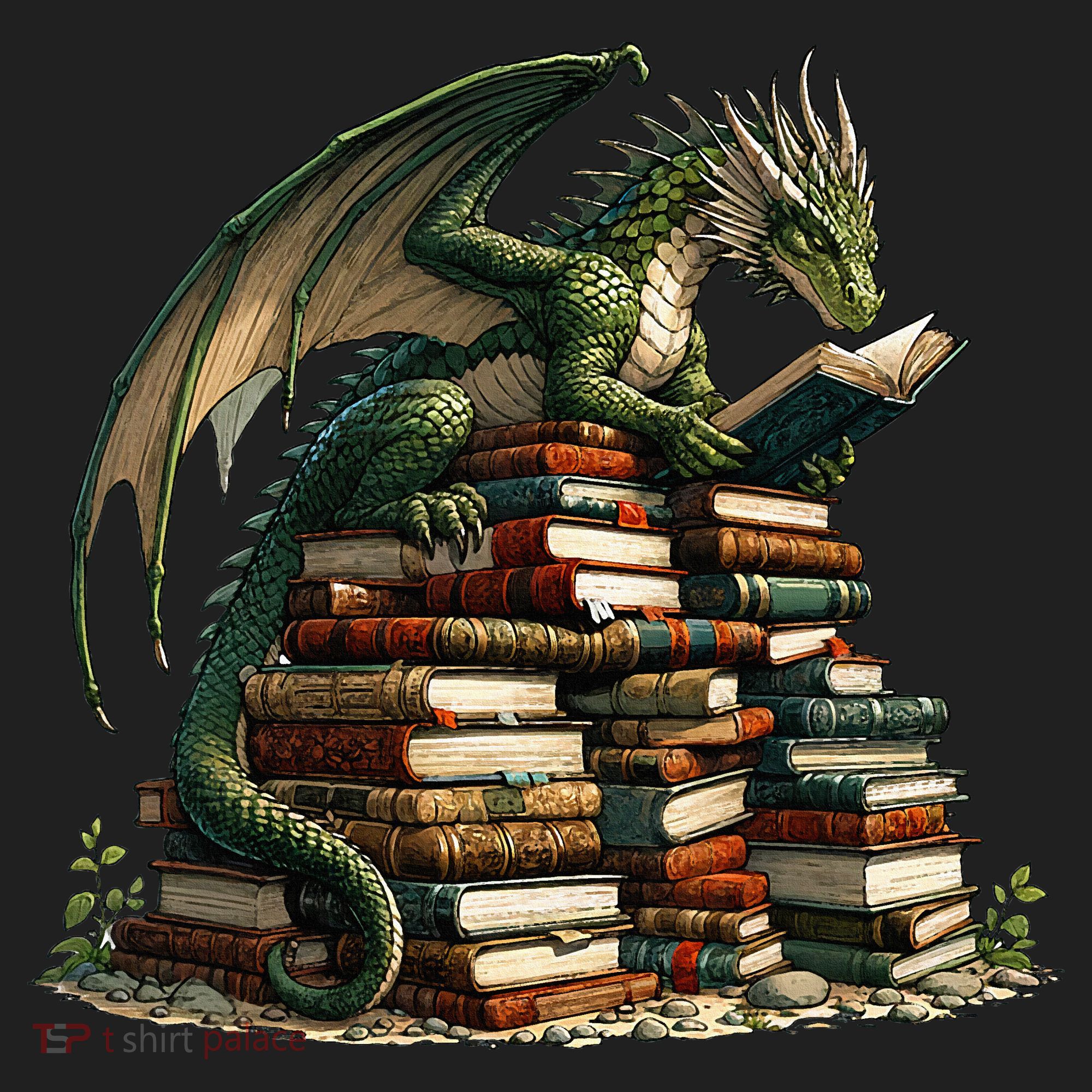Distressed Bookworm Dragons Reading Book Dragons And Books Golf Towel
