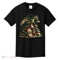 Distressed Bookworm Dragons Reading Book Dragons And Books Kids T-Shirt thumb 0