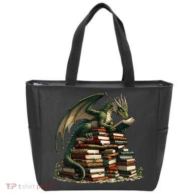Distressed Bookworm Dragons Reading Book Dragons And Books Tote Bag