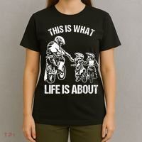 Dirt Bike Dad Motocross Motorcycle FMX Biker Father And Kids T-Shirt thumb 4