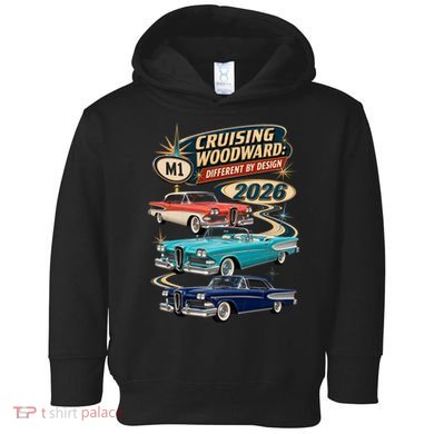 Different By Design 2026 Cruising Woodward M1  Toddler Hoodie