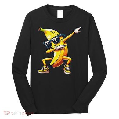 Dab Banana Dancing Dabbing Banana Fruit Meme Long Sleeve Shirt