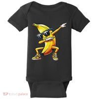 Dab Banana Dancing Dabbing Banana Fruit Meme Baby Bodysuit thumb 0
