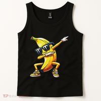 Dab Banana Dancing Dabbing Banana Fruit Meme Tank Top thumb 2