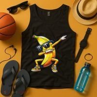 Dab Banana Dancing Dabbing Banana Fruit Meme Tank Top thumb 4