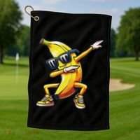 Dab Banana Dancing Dabbing Banana Fruit Meme Golf Towel thumb 1