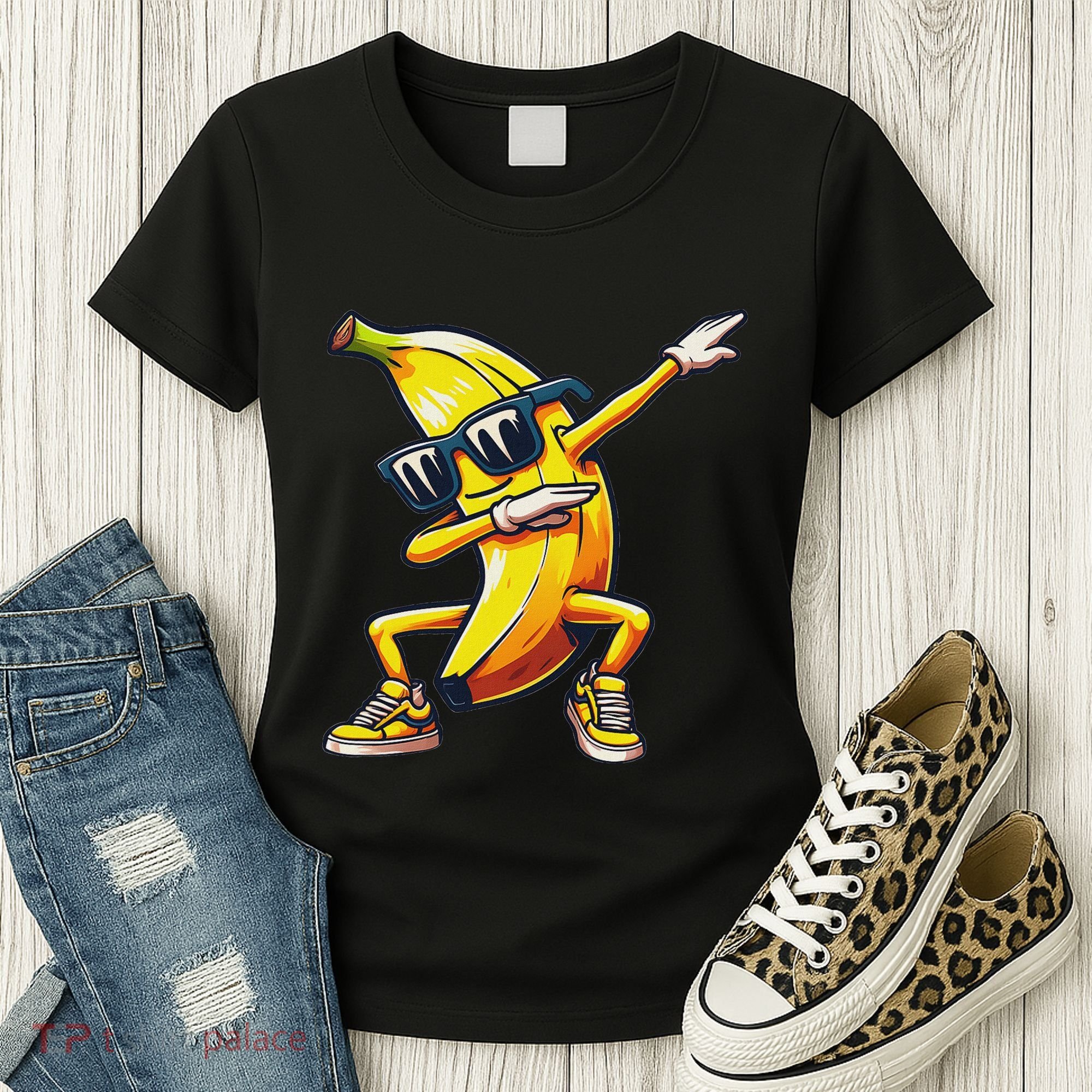 Dab Banana Dancing Dabbing Banana Fruit Meme Women's T-Shirt