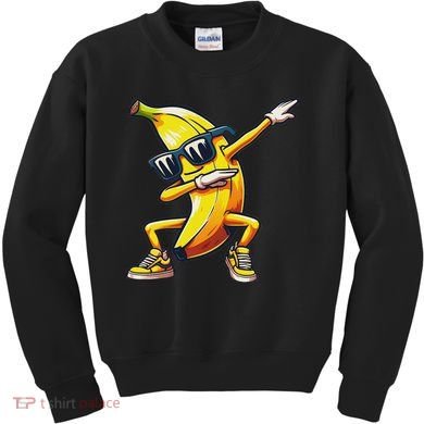 Dab Banana Dancing Dabbing Banana Fruit Meme Kids Sweatshirt
