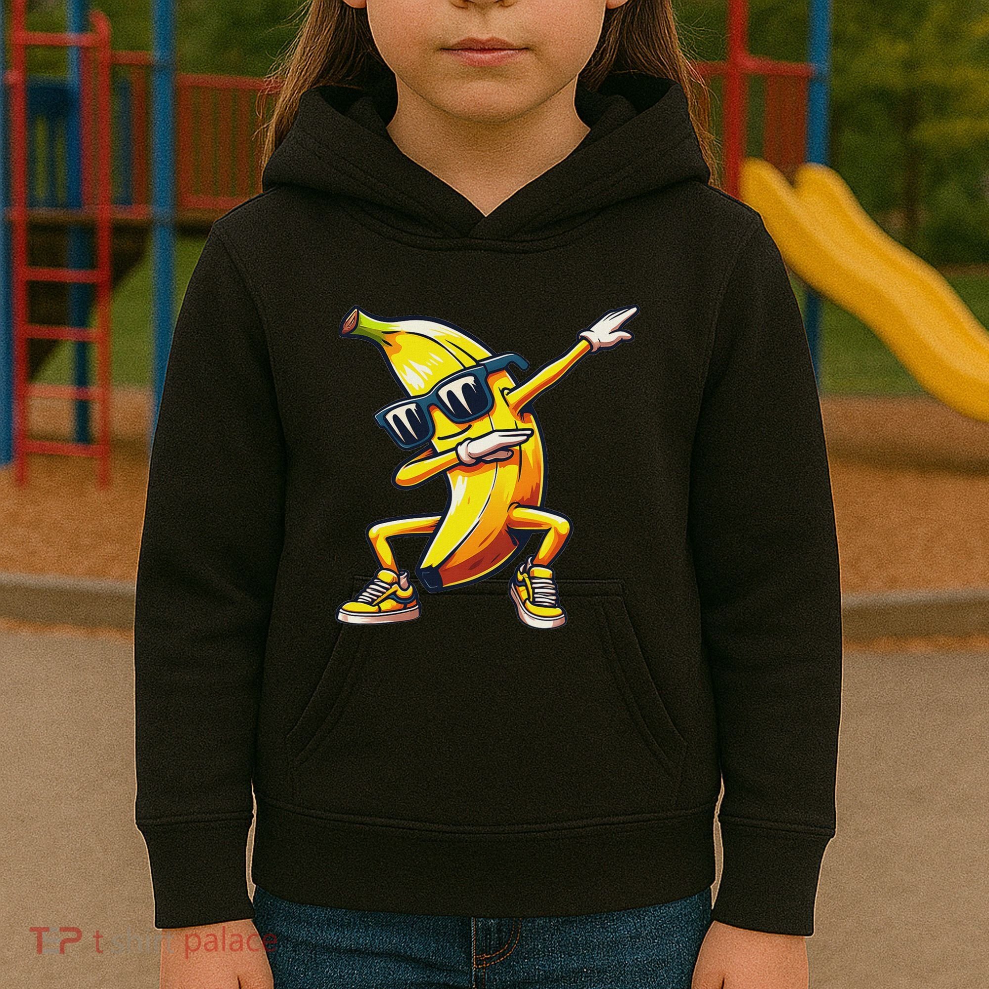 Dab Banana Dancing Dabbing Banana Fruit Meme Kids Hoodie