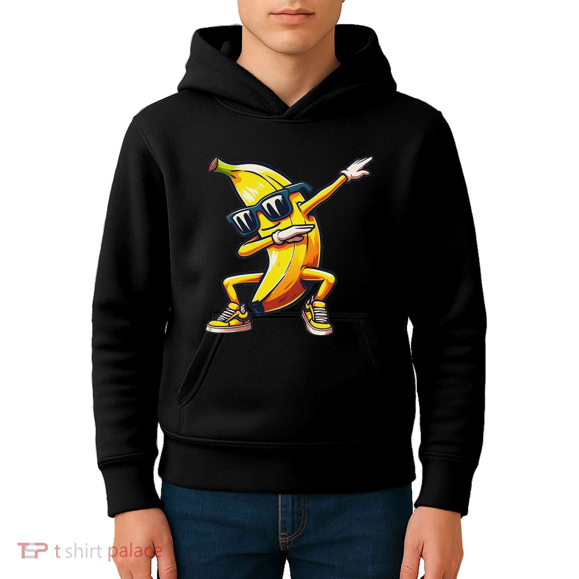 Dab Banana Dancing Dabbing Banana Fruit Meme Kids Hoodie