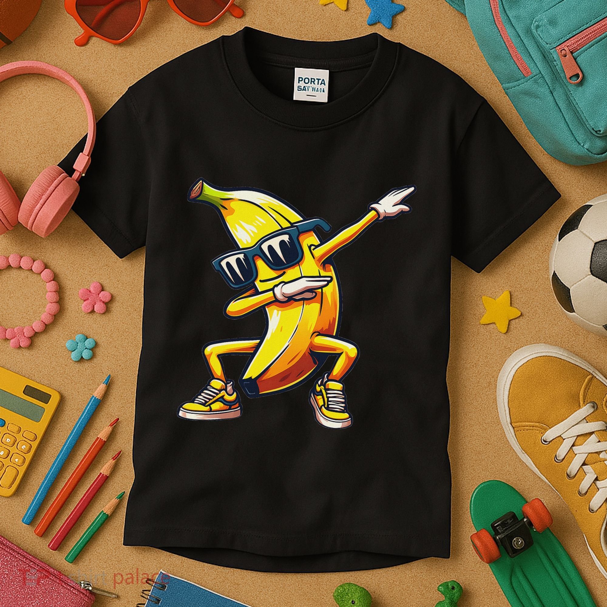 Dab Banana Dancing Dabbing Banana Fruit Meme Kids T-Shirt