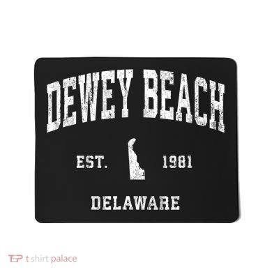 Dewey Beach Delaware De Vintage Established Athletic Sports Design Mousepad