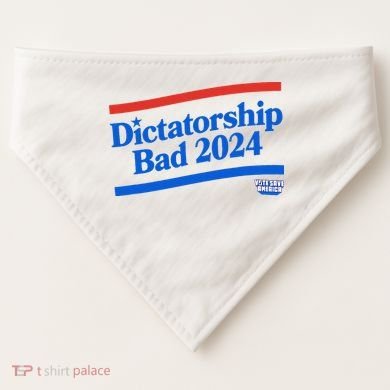 Dictatorship Bad USA-Made Doggie Bandana