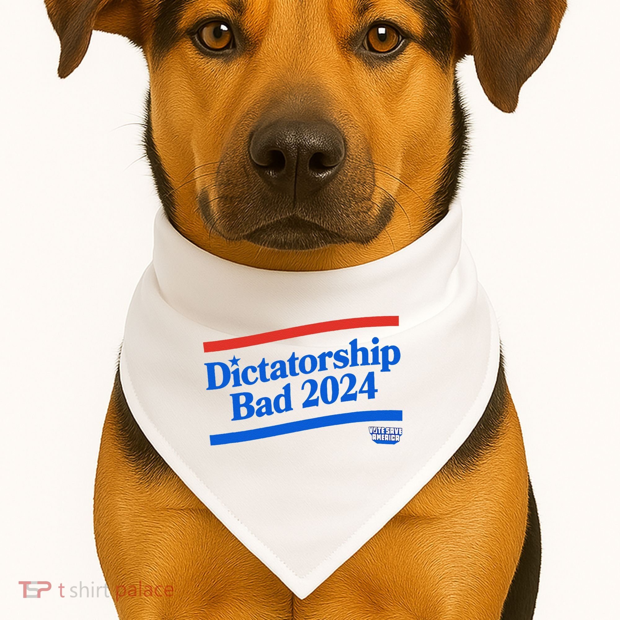Dictatorship Bad USA-Made Doggie Bandana