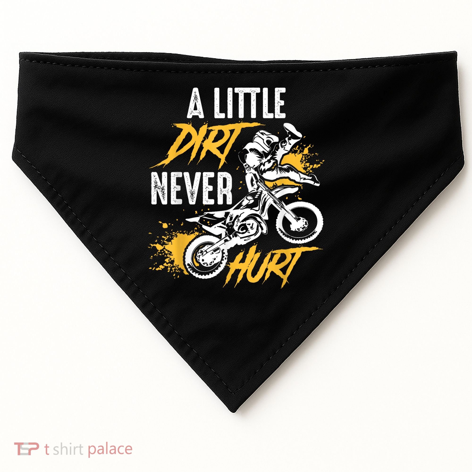 Dirt Bike Dirt Never Hurt Motocross USA-Made Doggie Bandana