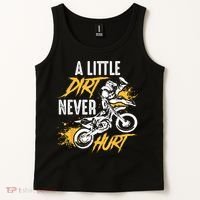 Dirt Bike Dirt Never Hurt Motocross Tank Top thumb 2