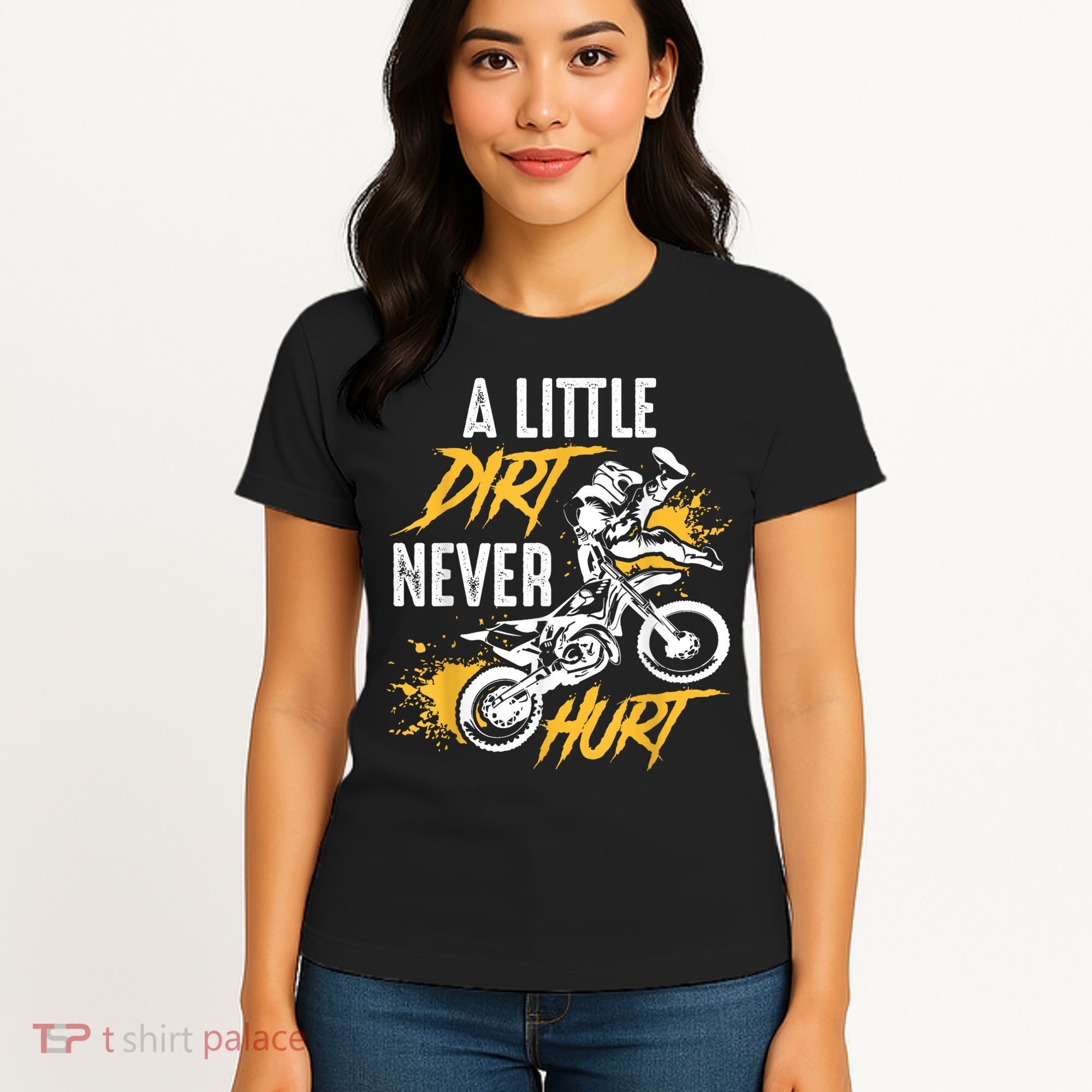 Dirt Bike Dirt Never Hurt Motocross Women's T-Shirt