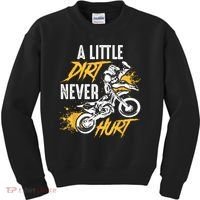 Dirt Bike Dirt Never Hurt Motocross Kids Sweatshirt thumb 0