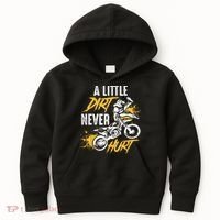 Dirt Bike Dirt Never Hurt Motocross Kids Hoodie thumb 0