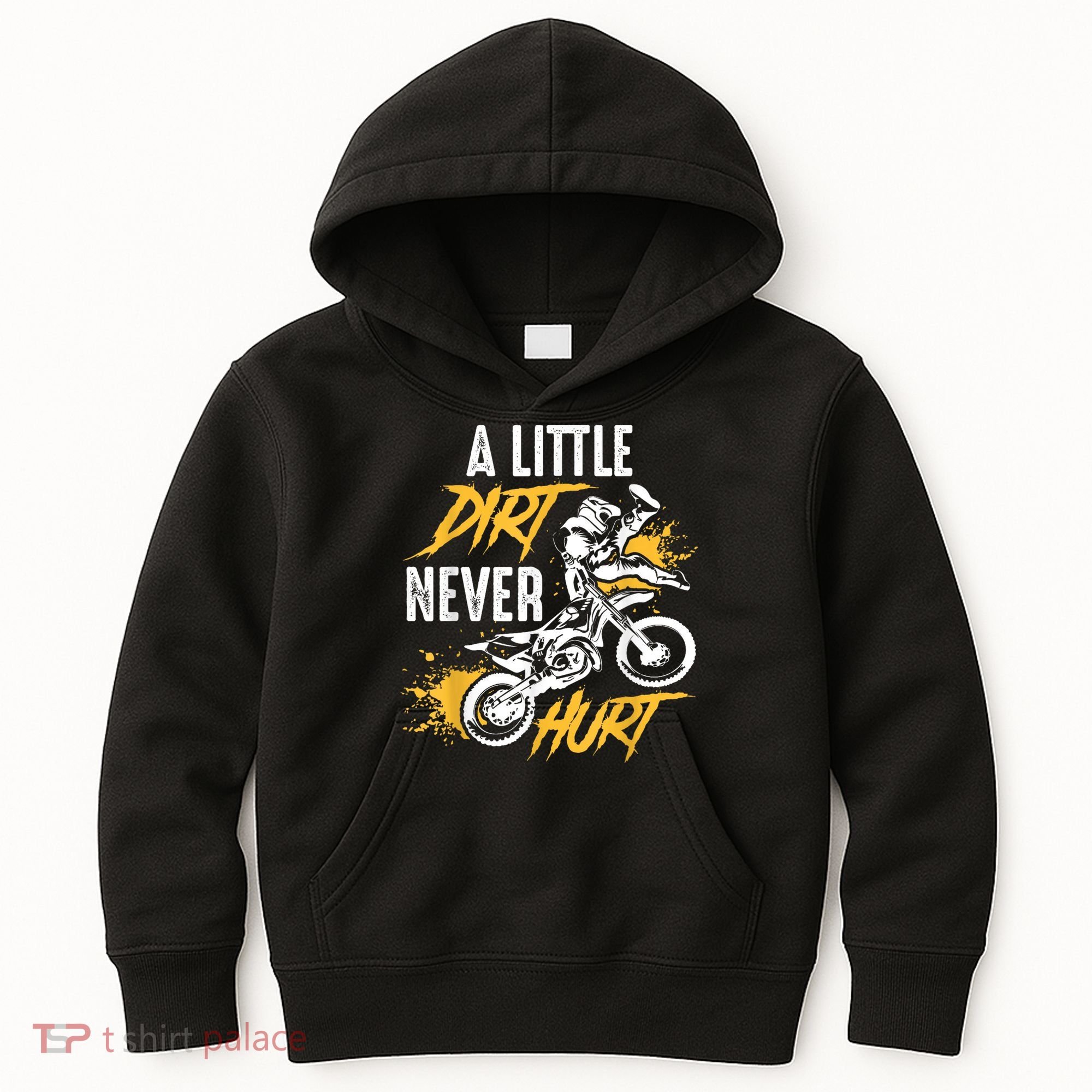 Dirt Bike Dirt Never Hurt Motocross Kids Hoodie