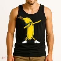 Dabbing Banana Dance Funny Tank Top thumb 3