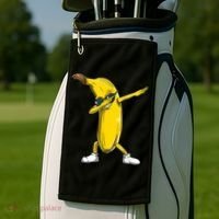 Dabbing Banana Dance Funny Golf Towel thumb 2