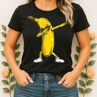 Dabbing Banana Dance Funny Women's T-Shirt thumb 2