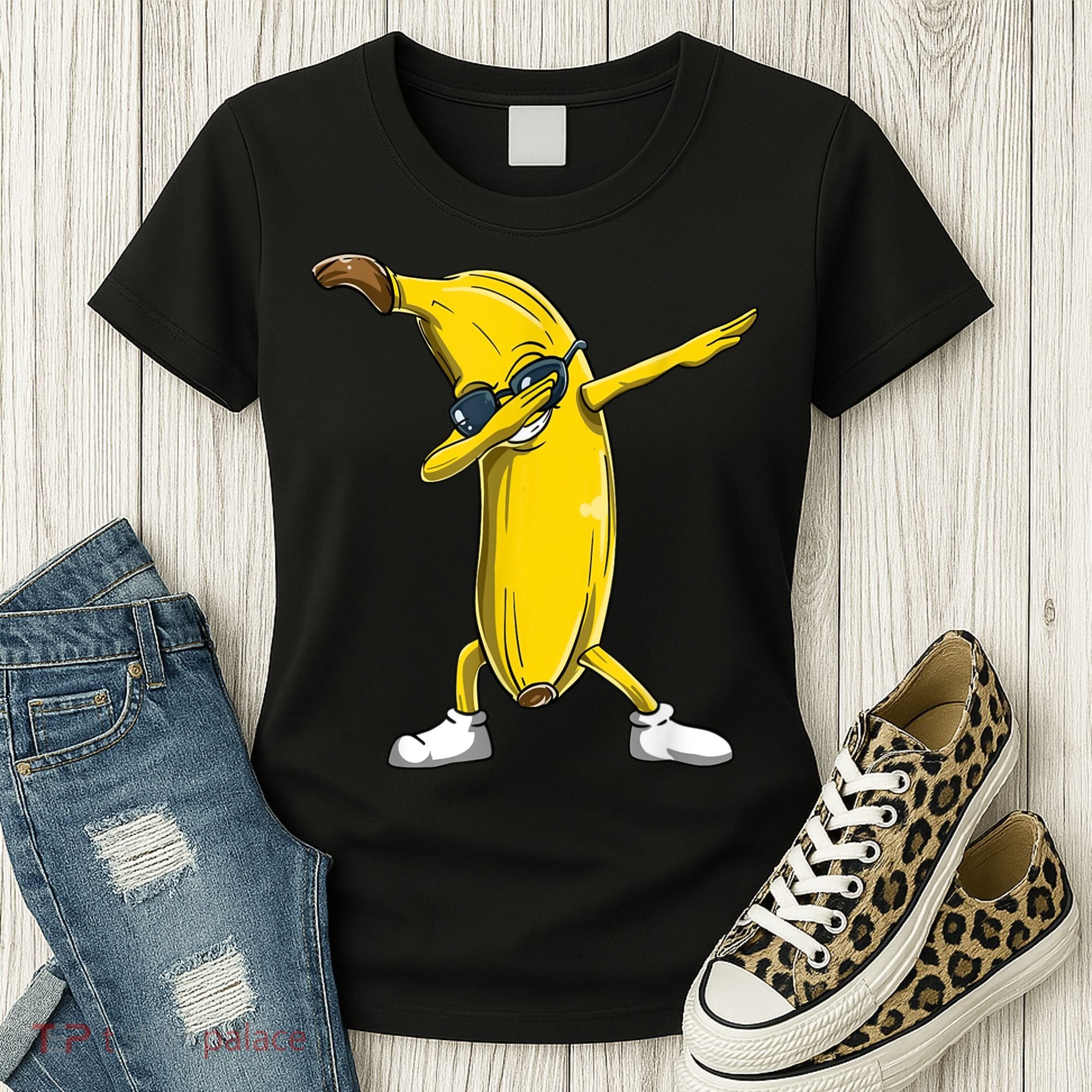 Dabbing Banana Dance Funny Women's T-Shirt