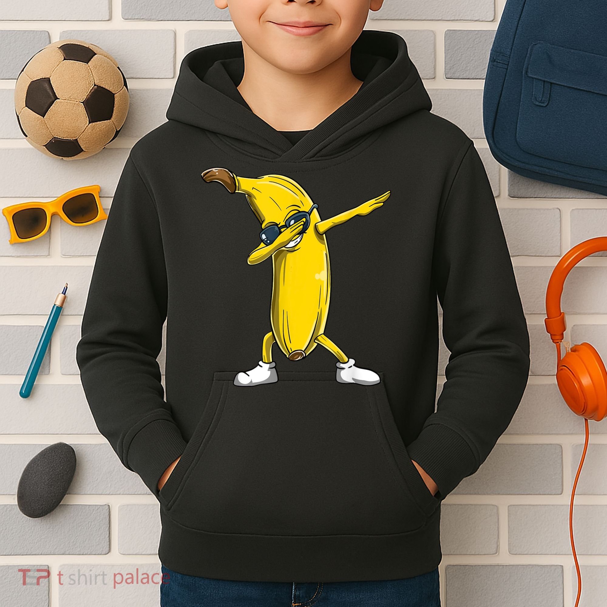 Dabbing Banana Dance Funny Kids Hoodie