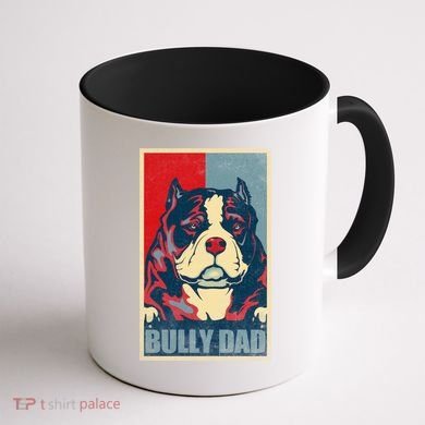 Dog Bully Dad Vintage American Bully Dad Great Gift Coffee Mug back
