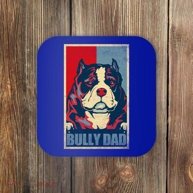 Dog Bully Dad Vintage American Bully Dad Great Gift Coaster