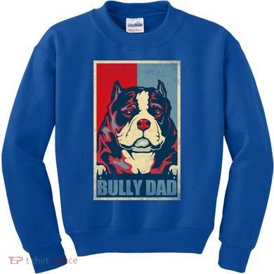 Dog Bully Dad Vintage American Bully Dad Great Gift Kids Sweatshirt