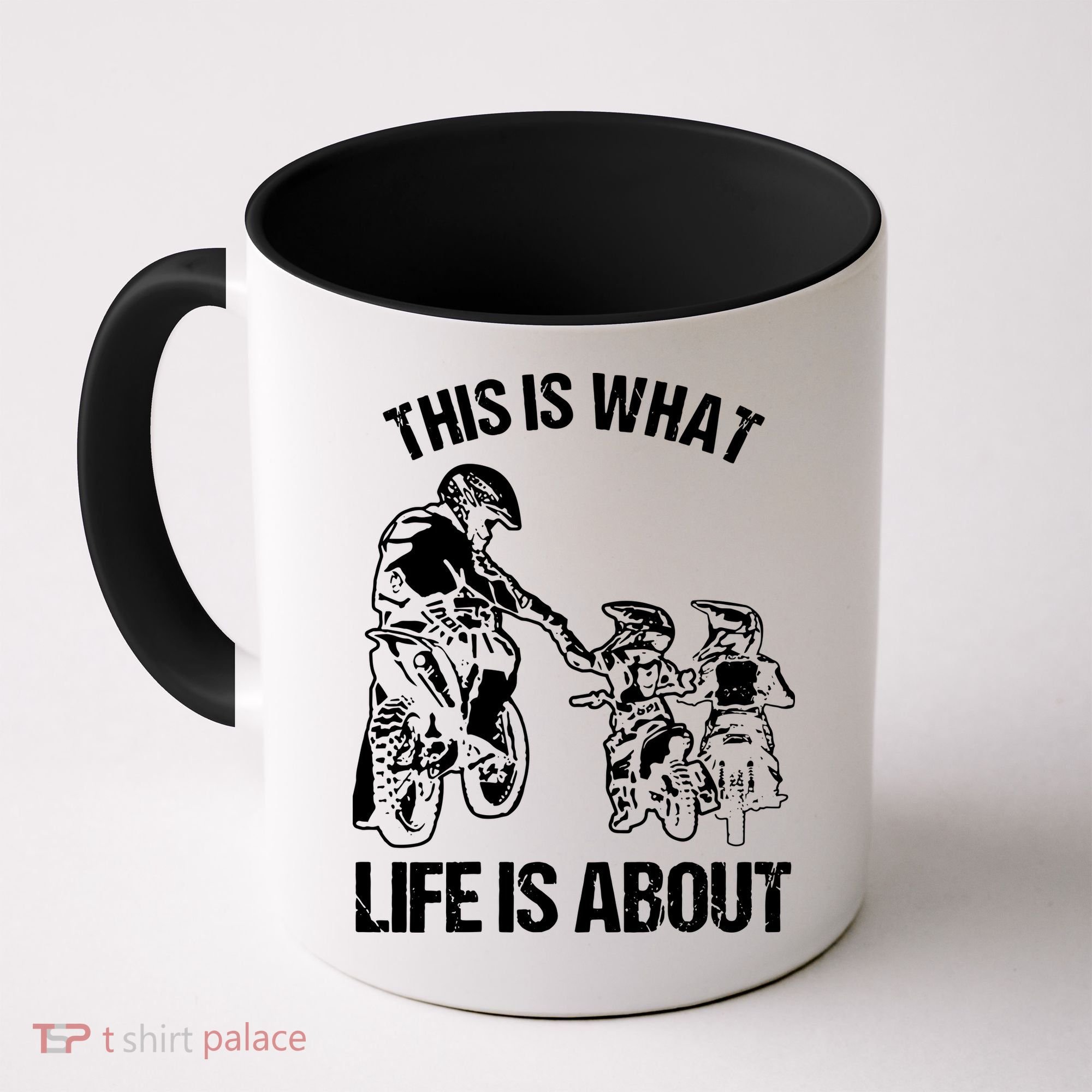 Dirt Bike Dad Motocross Motorcycle Biker Father And Son Coffee Mug