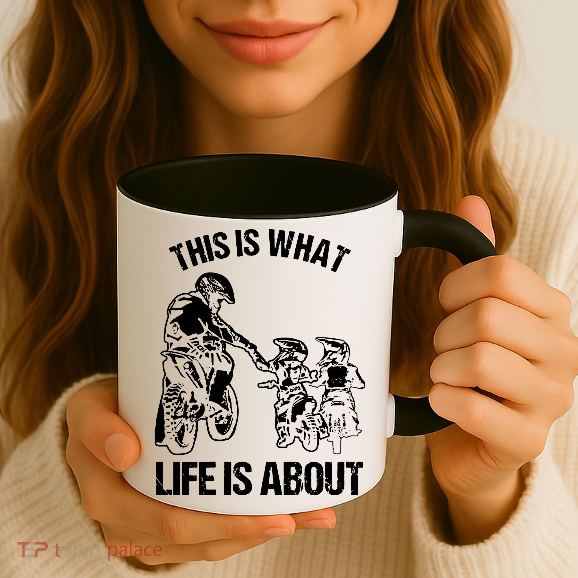 Dirt Bike Dad Motocross Motorcycle Biker Father And Son Coffee Mug