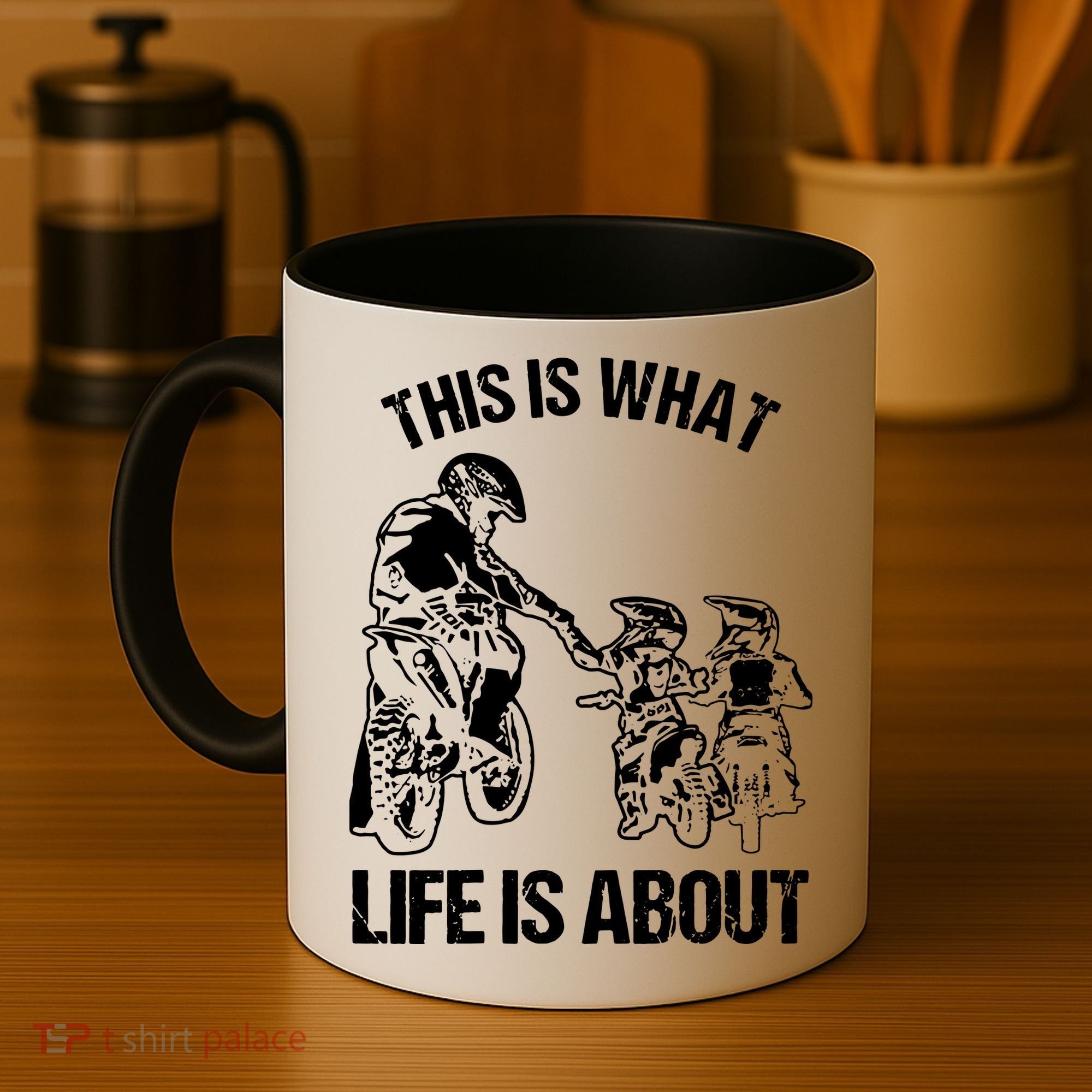 Dirt Bike Dad Motocross Motorcycle Biker Father And Son Coffee Mug