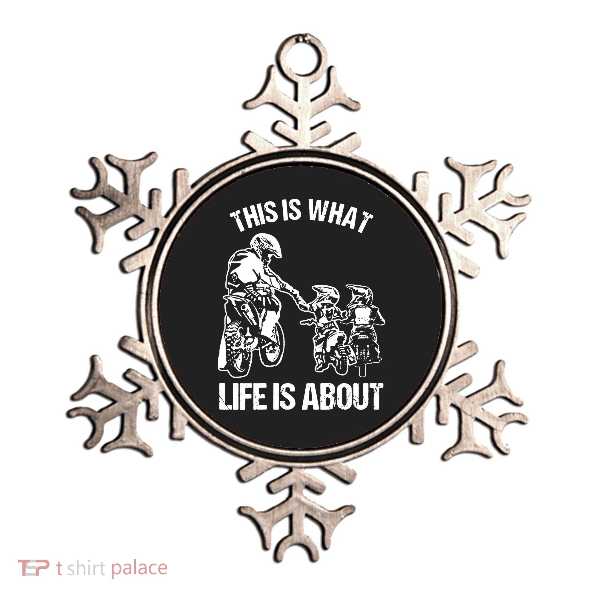Dirt Bike Dad Motocross Motorcycle Biker Father And Son Ornament