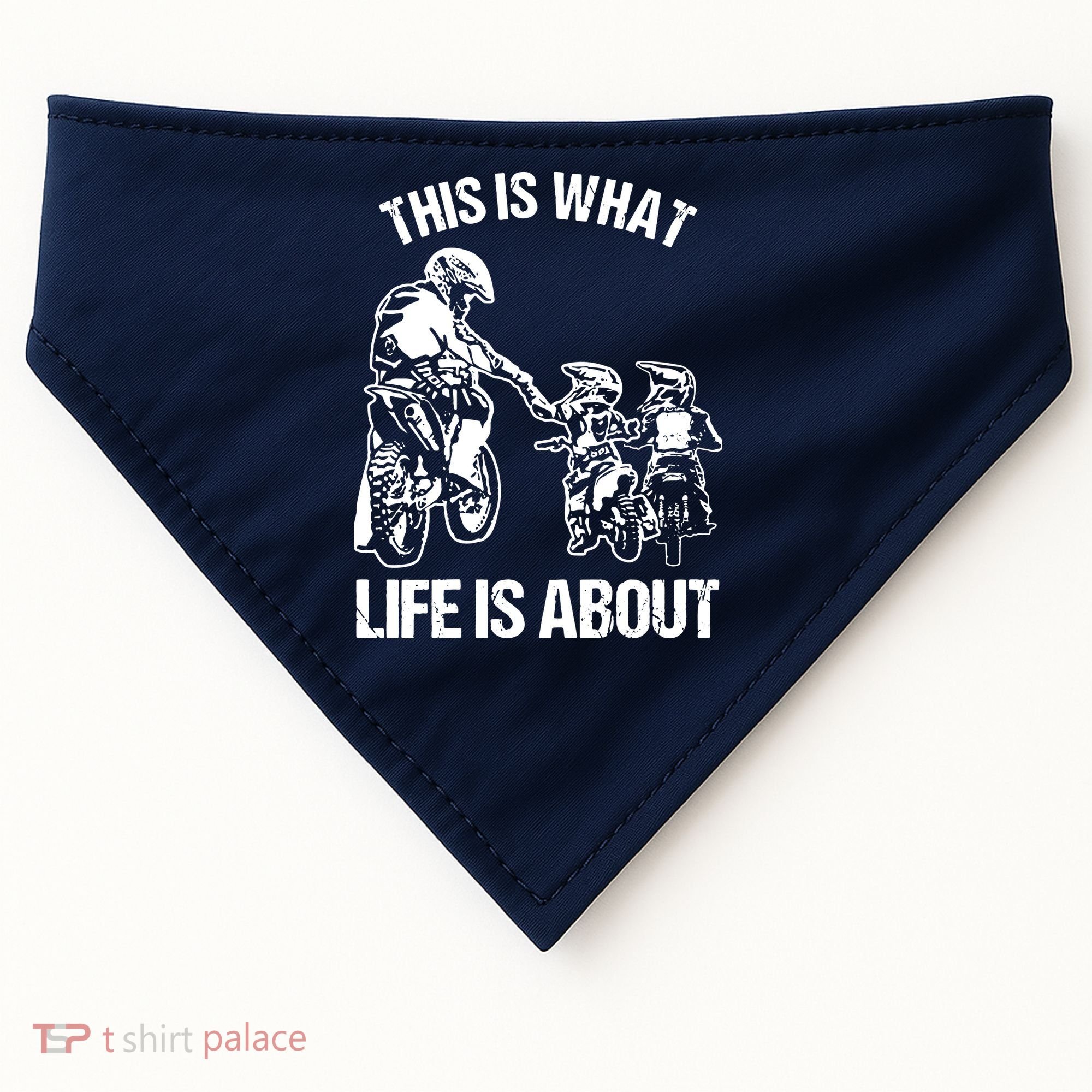 Dirt Bike Dad Motocross Motorcycle Biker Father And Son USA-Made Doggie Bandana