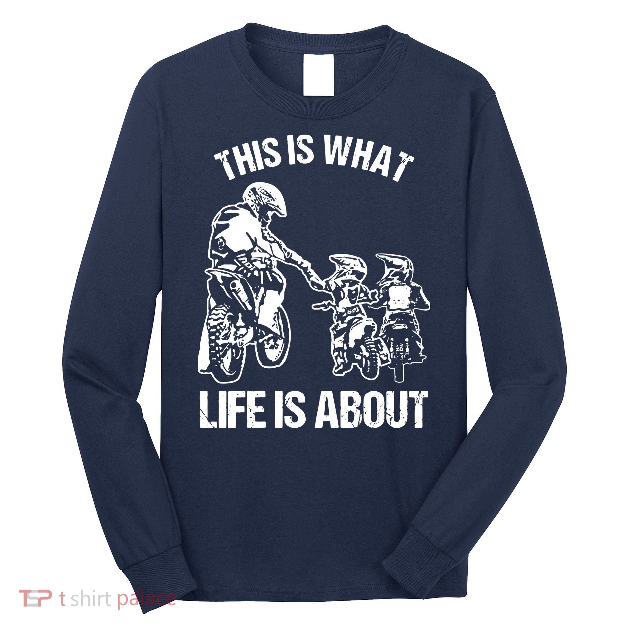 Dirt Bike Dad Motocross Motorcycle Biker Father And Son Long Sleeve Shirt