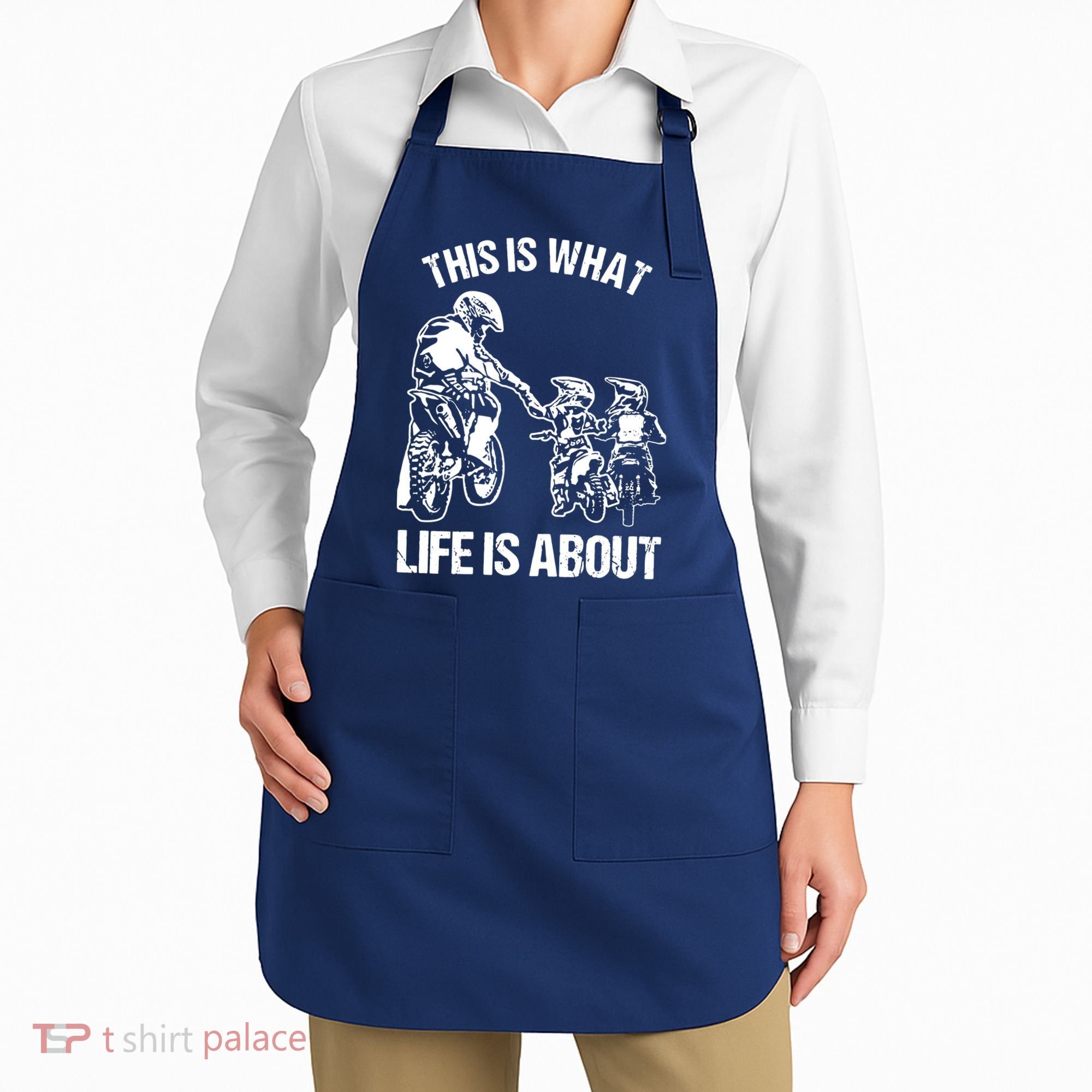 Dirt Bike Dad Motocross Motorcycle Biker Father And Son Apron