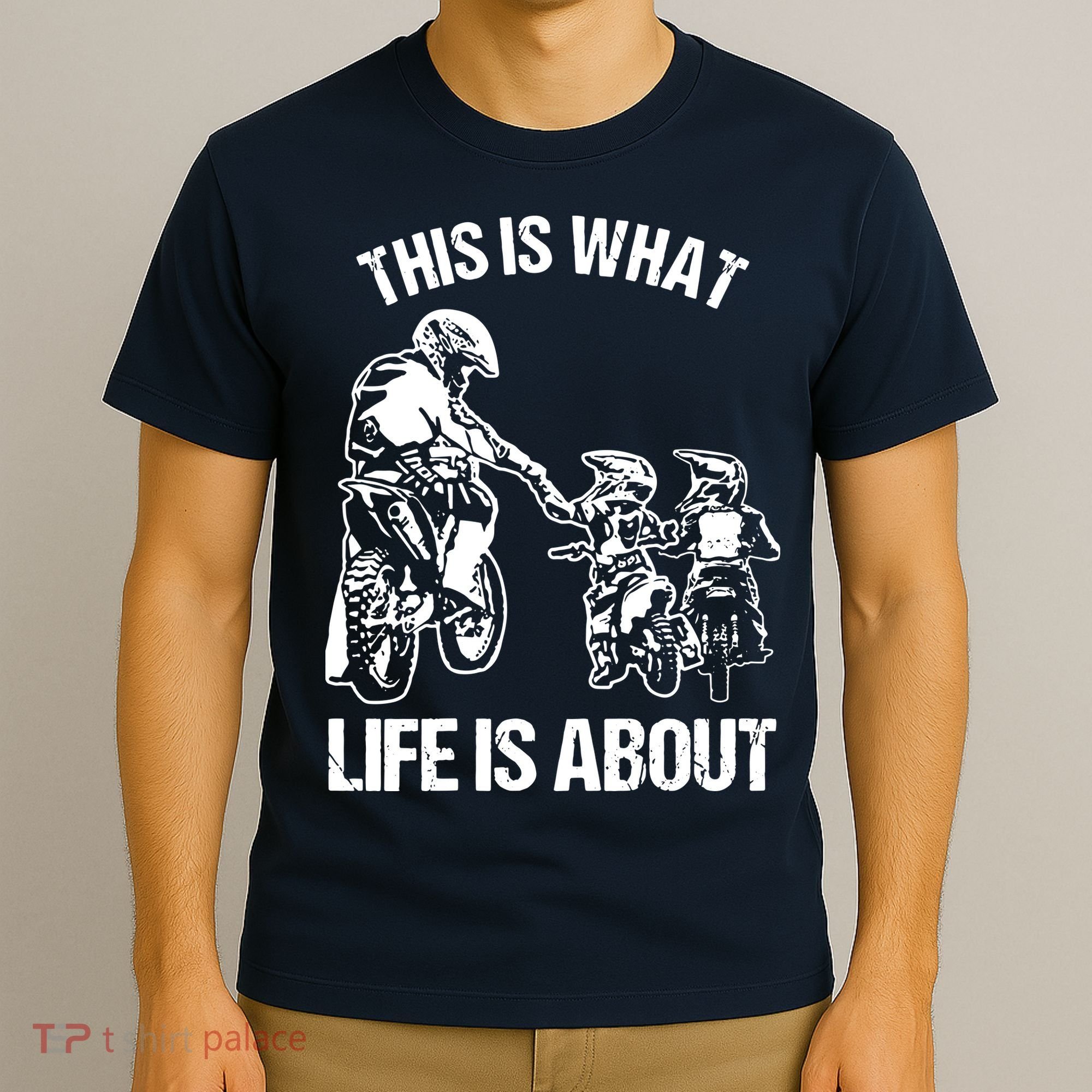 Dirt Bike Dad Motocross Motorcycle Biker Father And Son T-Shirt