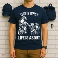 Dirt Bike Dad Motocross Motorcycle Biker Father And Son T-Shirt thumb 6