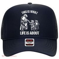 Dirt Bike Dad Motocross Motorcycle Biker Father And Son Hat thumb 0