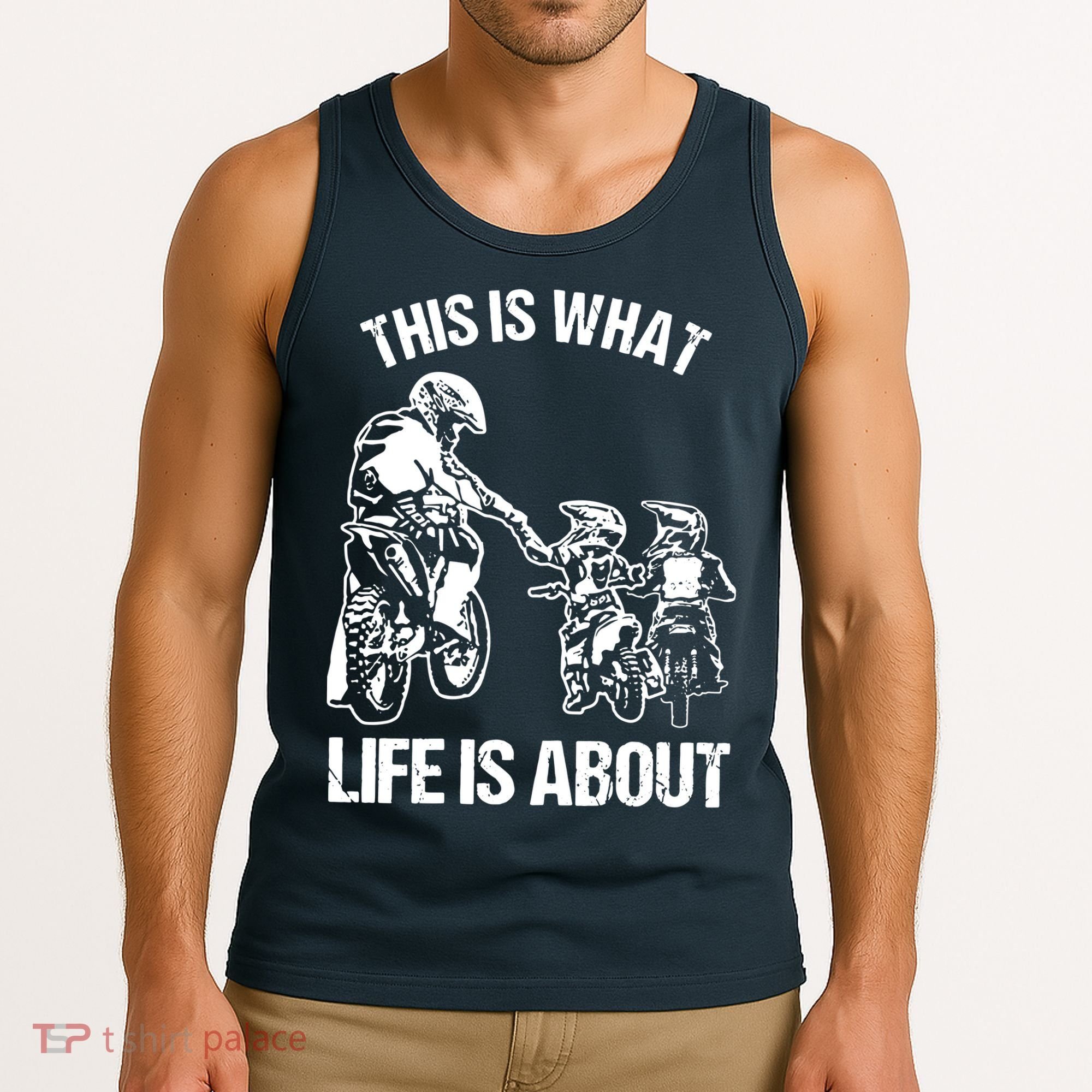 Dirt Bike Dad Motocross Motorcycle Biker Father And Son Tank Top