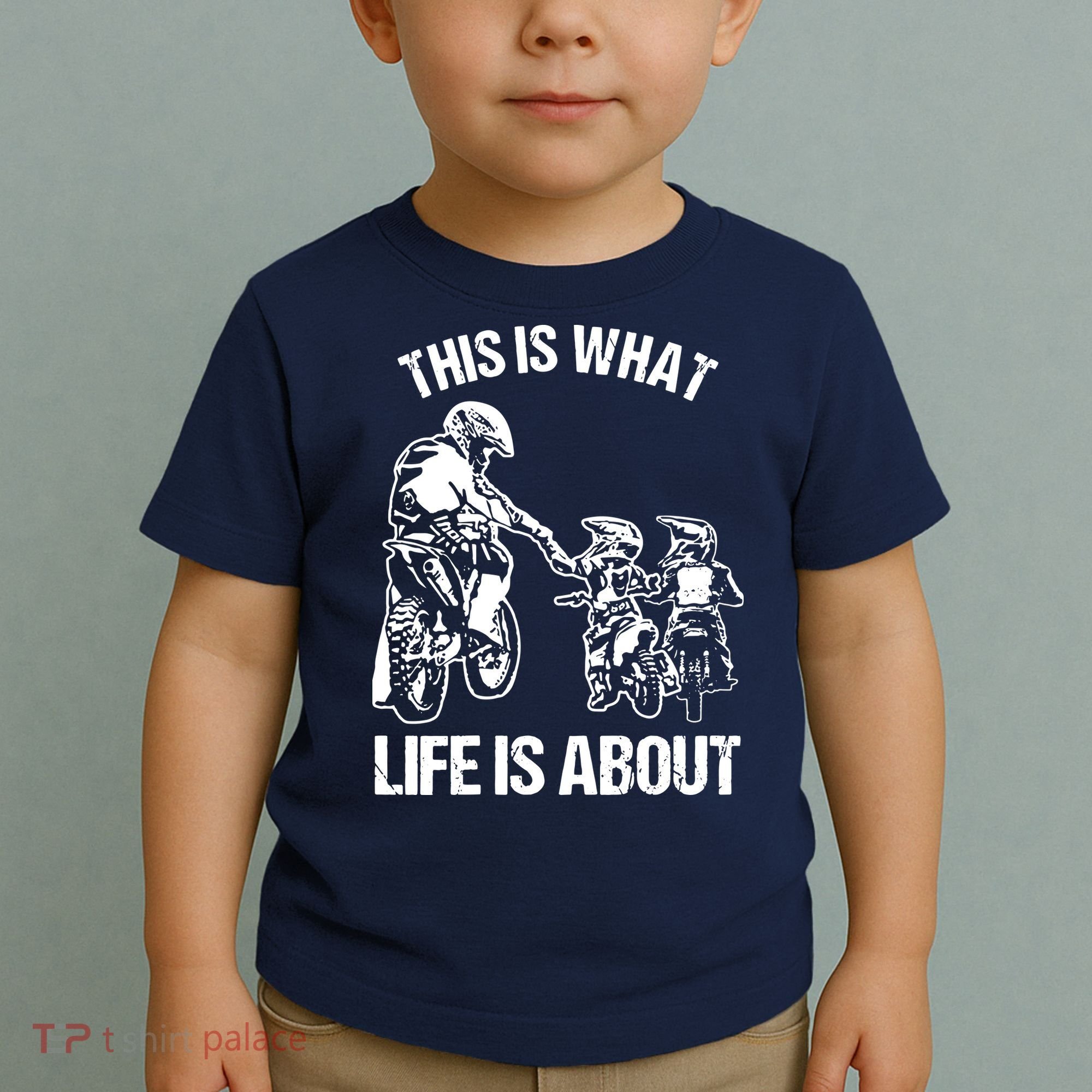 Dirt Bike Dad Motocross Motorcycle Biker Father And Son Toddler T-Shirt