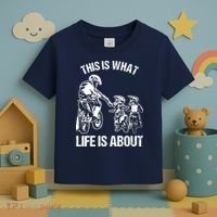 Dirt Bike Dad Motocross Motorcycle Biker Father And Son Toddler T-Shirt thumb 3