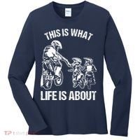 Dirt Bike Dad Motocross Motorcycle Biker Father And Son Women's Long Sleeve Shirt thumb 0