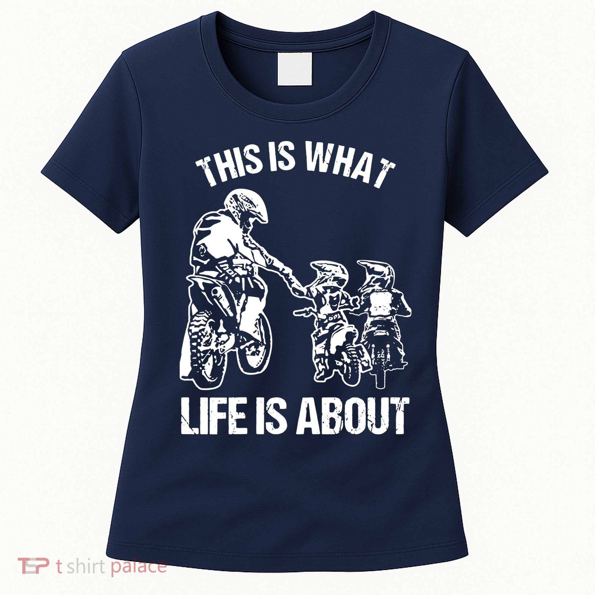 Dirt Bike Dad Motocross Motorcycle Biker Father And Son Women's T-Shirt