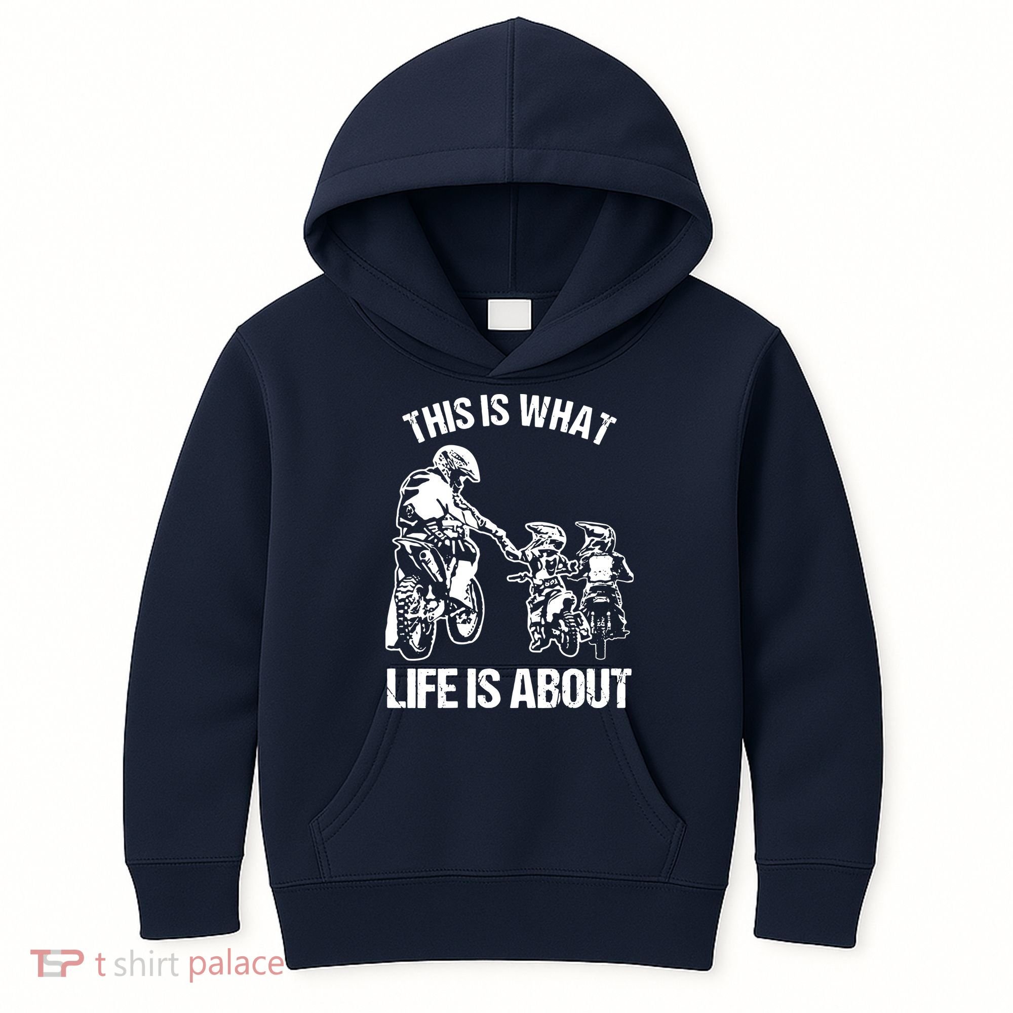 Dirt Bike Dad Motocross Motorcycle Biker Father And Son Kids Hoodie