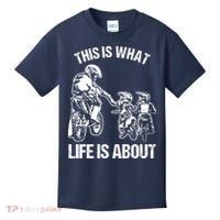 Dirt Bike Dad Motocross Motorcycle Biker Father And Son Kids T-Shirt thumb 0
