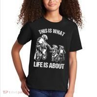 Dirt Bike Dad Motocross Motorcycle Biker Father And Son Kids T-Shirt thumb 2
